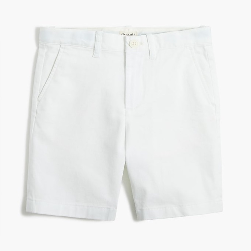 NWT J.Crew Crewcuts Gramercy Flex Chino Shorts White Boys Size 14
